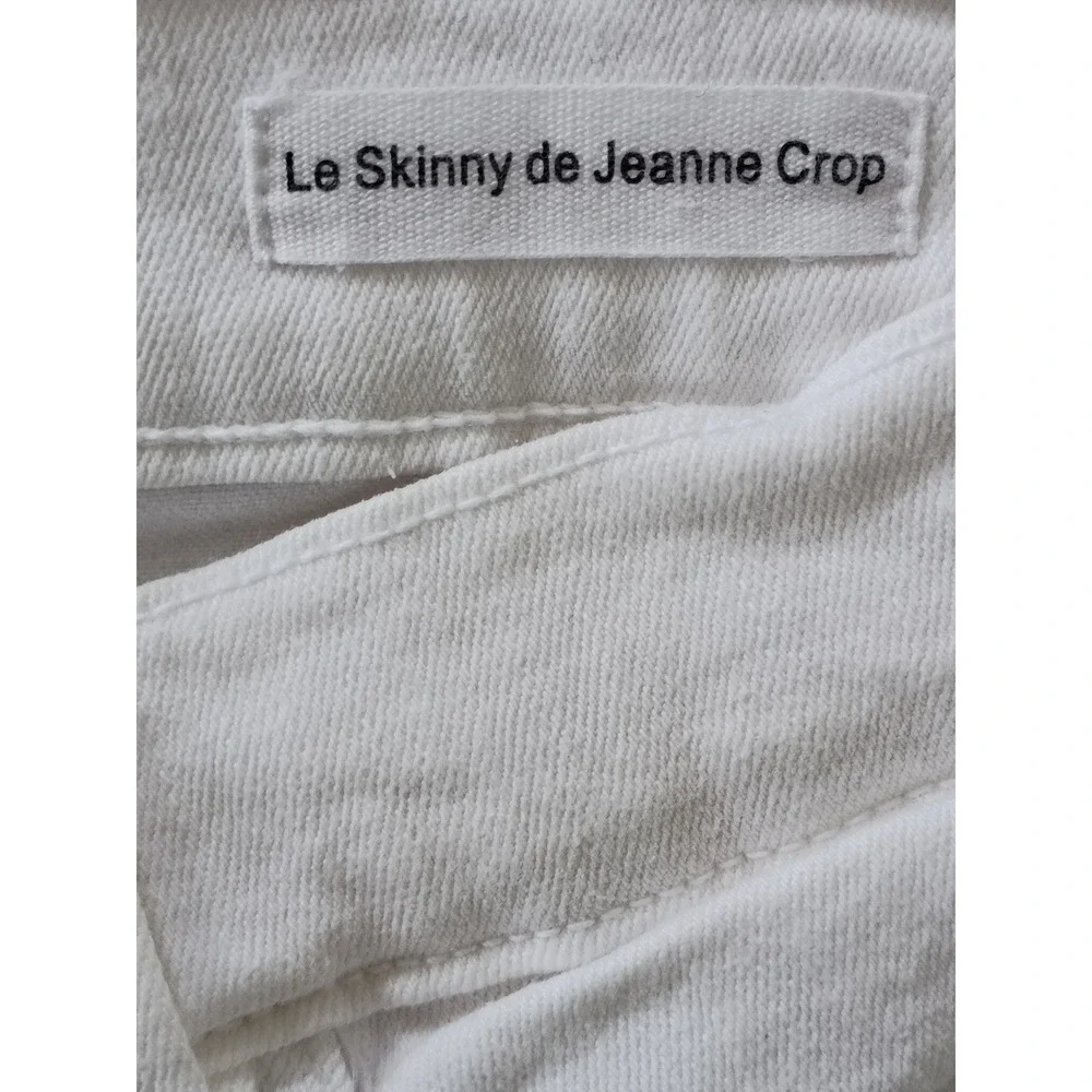 FRAME Le Skinny De Jeanne Crop Blanc White Jeans 27x27 USA Made Classic $228 - Picture 6 of 13